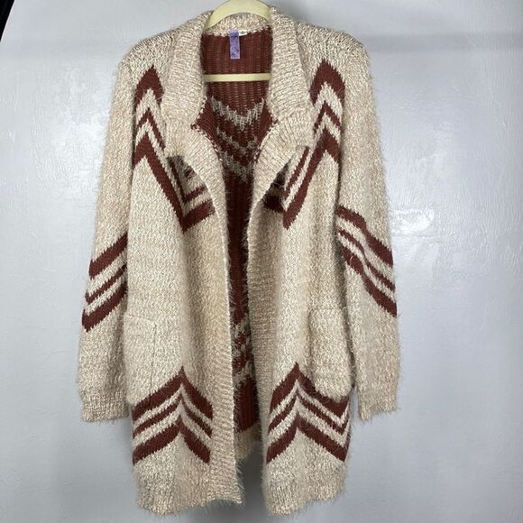 Alya eyelash long sleeve open front cardigan sweater size M - Picture 1 of 10